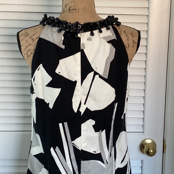 Chetta B sunhee Dress. Size 10. Black and White Print - Picture 5 of 11